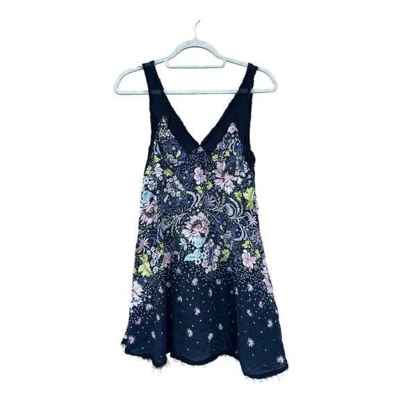 Free People Women's Longwood Printed Floral Slip Dress extra Small boho festive - Picture 4 of 6